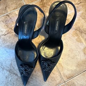 Versace pointy toe heels